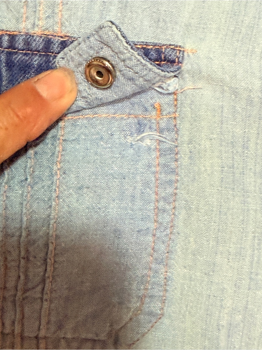 Vintage BodyGear denim embroidered snap front western style shirt - Picture 9 of 15